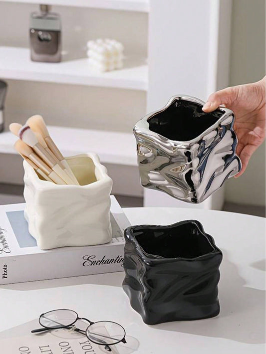 Glacier Ceramic Makeup Brush Storage Cup