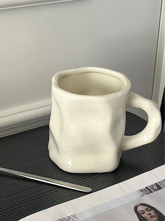 Glazed Cylindrical Ceramic Cup