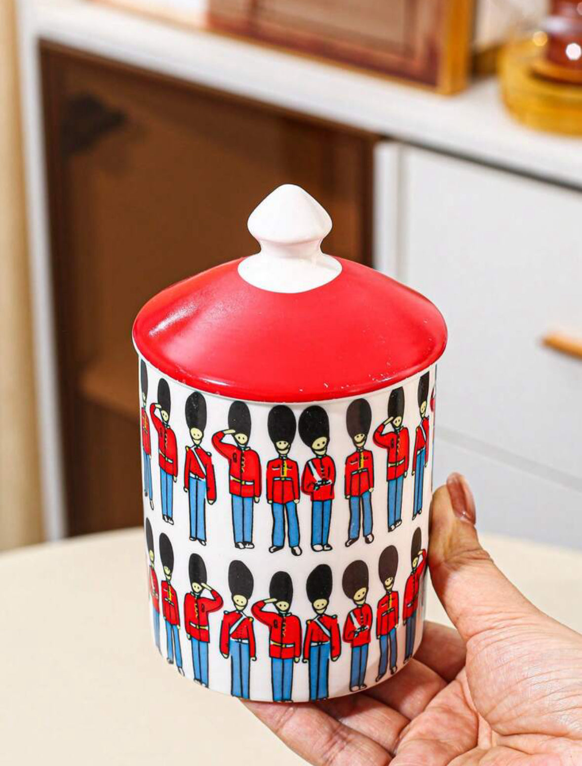 English Landmark Design Ceramic Jar Food Storage
