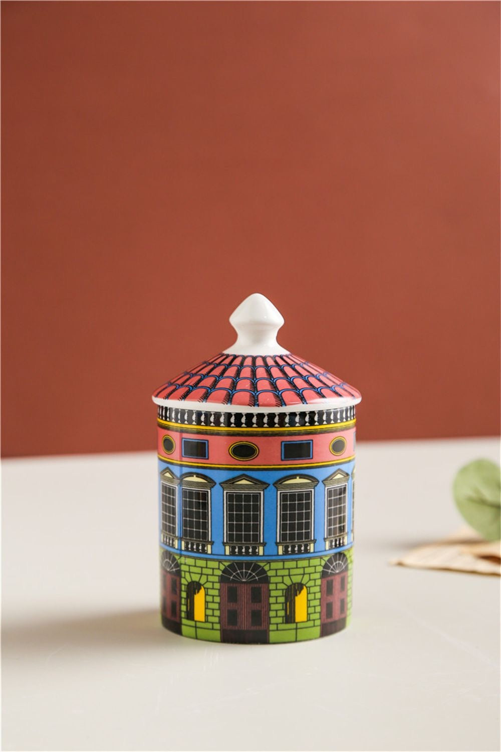 English Landmark Design Ceramic Jar Food Storage