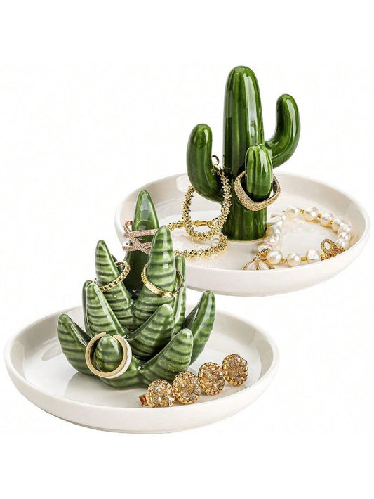 Plant Ceramic Ring Holder Dish