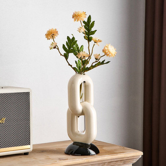 Chain Design Ceramic Vase